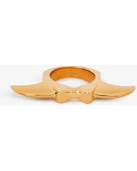 Dominic Jones Fang 18ct Yellow Gold-plated Vermeil Recycled-sterling Silver Knuckle Duster Ring - Metallic