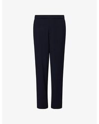Giorgio Armani - Elasticated-Waistband Pinstripe Wool-Trousers - Lyst