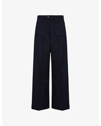 Soeur - Harry Flared Straight-Leg High-Rise Stretch-Woven Trousers - Lyst