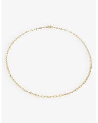 Monica Vinader - Mini Paperclip-Chain 18Ct-Plated Vermeil Recycled Sterling- Choker Necklace - Lyst