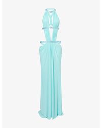 Jaded London - Embellished 6Am Cut-Out Mesh-Woven Maxi Dress - Lyst