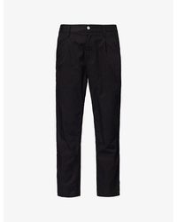 Carhartt - Abbott Brand-patch Straight-leg Regular-fit Cotton Trousers - Lyst