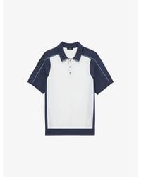Reiss - Claremont Colour-Block Knitted Polo Shirt - Lyst