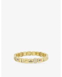 Lisa Gozlan - Paris City 18Ct-Plated Brass And Cubic Zirconia Bracelet - Lyst