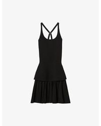 Claudie Pierlot - Scoop-Neck Tiered Knitted Mini Dress - Lyst