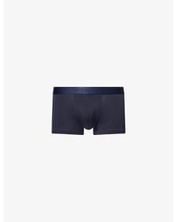 Sunspel - Branded Mid-Rise Stretch-Woven Trunks - Lyst