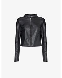 Spanx - Like Leather Slim-fit Faux-leather Jacket X - Lyst