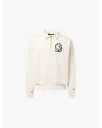 BBCICECREAM - Arch Logo Washed Quarter-Zip Cotton-Jersey Sweatshirt - Lyst