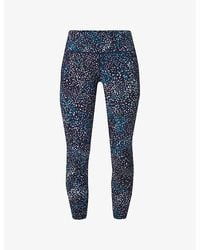 Sweaty Betty - Power 7/8 Graphic-Print High-Rise Stretch-Jersey Leggings - Lyst