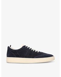 Officine Creative - Kombi Logo-embossed Suede And Leather Low-top Trainers - Lyst