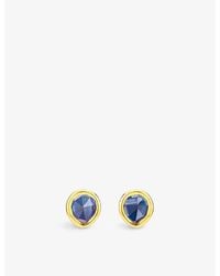Monica Vinader - Siren Mini 18Ct-Plated Vermeil Recycled Sterling- And Kyanite Stud Earrings - Lyst