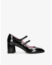 CAREL PARIS - Alice Double-strap Patent-leather Mary Jane Heels - Lyst