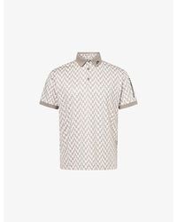 J.Lindeberg - Tour Tech-Print Woven Polo Shirt - Lyst