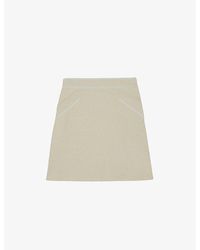 Claudie Pierlot - Macbis Straight-cut Organic Cotton-blend Mini Skirt - Lyst