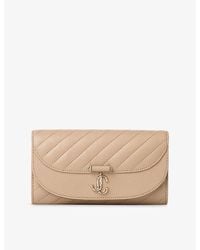 Jimmy Choo - Curve Leather Wallet-On-Chain - Lyst