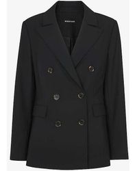 Whistles - Sian Peak-lapels Double-breasted Stretch-wool Blazer - Lyst