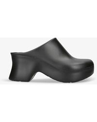 Loewe - Terra Curved-heel Leather Heeled Mules - Lyst