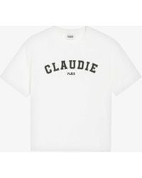 Claudie Pierlot - Logo-print Short-sleeve Cotton T-shirt - Lyst