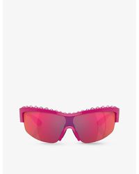 Swarovski - Sk6014 Rectangle-frame Gem-embellished Acetate Sunglasses - Lyst