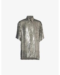 Dries Van Noten - Sequin-embellished Relaxed-fit Woven Shirt - Lyst