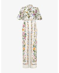 Phase Eight - Camilla Floral-Print Woven Jumpsuit - Lyst