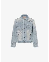 TRUE RELIGION - Multi-Pocket Super T Denim Jacket - Lyst
