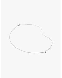 Monica Vinader - Solitaire Sterling- And 0.06Ct Lab-Grown Diamond Necklace - Lyst