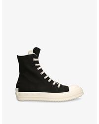 Rick Owens - Contrast-Toe Denim High-Top Trainers - Lyst