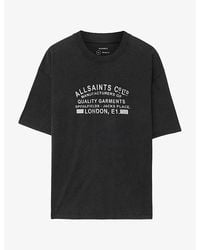 AllSaints - Abode Archival Brand-Print Cotton-Jersey T-Shirt - Lyst