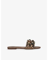 Steve Madden - Marika B Embellished Woven Sandals - Lyst