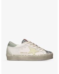 Golden Goose - Hi Star Glitter-embellished Leather Low-top Trainers - Lyst