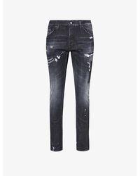 DSquared² - Cool Guy Paint Slim-leg Regular-fit Stretch-denim Jeans - Lyst