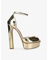 Casadei - Flora Interstellar Faux-Leather Platform Sandals - Lyst