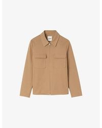 Sandro - Flap-Pockets Straight-Fit Cotton Jacket - Lyst