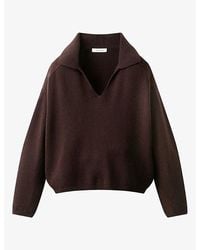 The White Company - Collared Relaxed-Fit Wool And Cashmere-Blend Jumper - Lyst