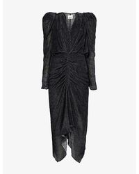 Isabel Marant - Maray Ruched Silk-blend Midi Dress - Lyst