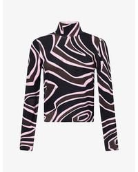 PUCCI - Graphic-Swirl Print Wool Jumper - Lyst