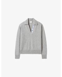 Claudie Pierlot - Polo-Collar Wool And Cashmere Jumper - Lyst