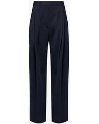 Victoria Beckham - Wide-leg Mid-rise Stretch-woven Trousers - Lyst