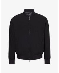 Emporio Armani - Reversible Textured Shell Bomber Jacket - Lyst