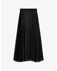 AllSaints - Micaela Pleated Chiffon Maxi Skirt - Lyst