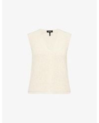 ME+EM - Boucle V-Neck Knitted Vest Top - Lyst