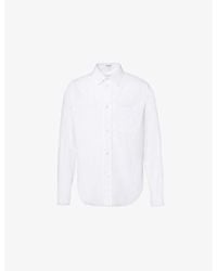 Loewe - Brand-Embroidery Patch-Pocket Regular-Fit Cotton-Poplin Shirt - Lyst