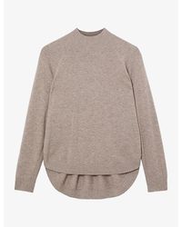 Reiss - River Funnel-Neck Wool And Cashmere-Blend Jumper - Lyst