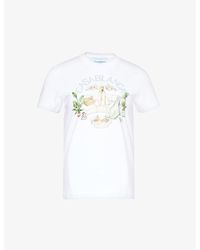 Casablanca - Les Airs Graphic-print Organic Cotton-jersey T-shirt - Lyst