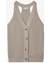 Reiss - Sinead Halter-neck Knitted Vest Top - Lyst