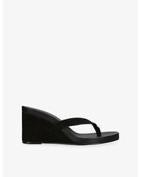 Steve Madden - Playing Suede Wedge Sandals - Lyst