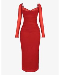 House Of Cb - Katarina Corseted Stretch-woven Maxi Dress - Lyst