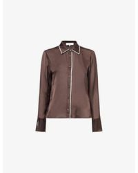 FRAME - The Slim Essential Silk Shirt - Lyst