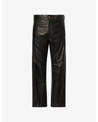 Fear Of God - Regular-Fit Straight-Leg Leather Trousers - Lyst
